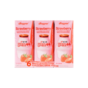 Strawberry Flavored Milk Drink,Korean Sweet and Creamy Beverage,6.8fl oz*6 Packs【Trending on TikTok】